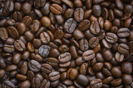 closeup dried coffee bean background