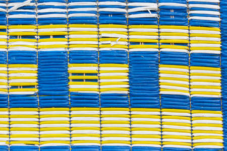 The texture of old and dirty plastic mat for background.の写真素材