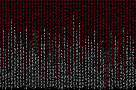 alien letters background with two colors, on black background