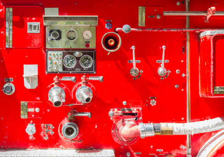 CHIANG RAI, THAILAND - NOVEMBER 5: Technology is used to control water in fire engine on November 5, 2014 in Chiang Rai, Thailand.のeditorial素材