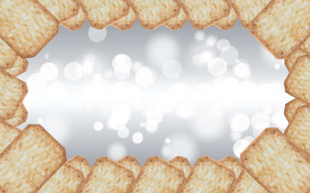 frame made of cracker on beautiful bokeh.の写真素材