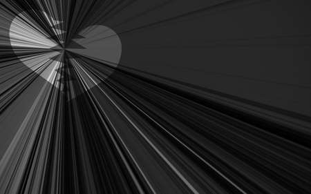 black valentine background, black and white starburst with white heart breaking