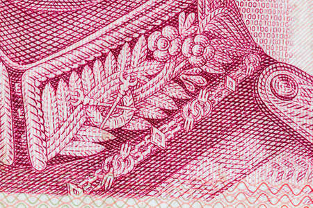 close up of thai money 100 baht, as background