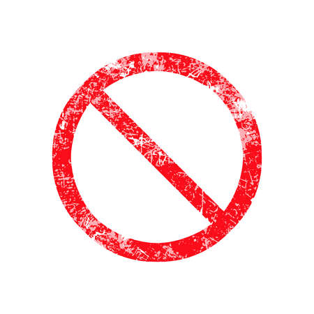 not allowed sign red grunge rubber stamp vector illustrationのイラスト素材