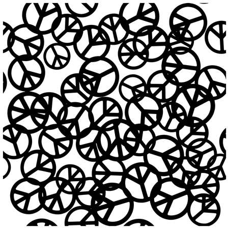 seamless illustration peace sign isolated on white backgroundのイラスト素材