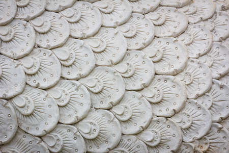 white scale dragon cement stone with beautiful texture.の写真素材