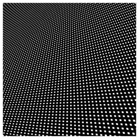 Vector abstract background of white square pattern on black background with perspective view.のイラスト素材