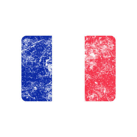 illustration vector grunge stamp flag of France countryのイラスト素材