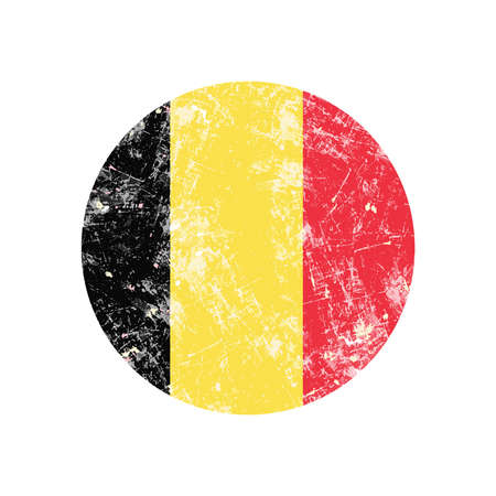 illustration vector grunge stamp round flag of Belgium countryのイラスト素材