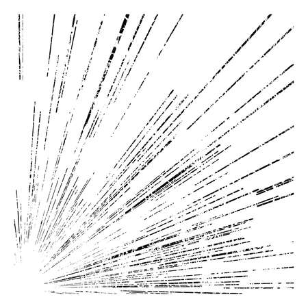 illustration vector abstract speed motion black lines from the corner of the picture, grunge stamp styleのイラスト素材