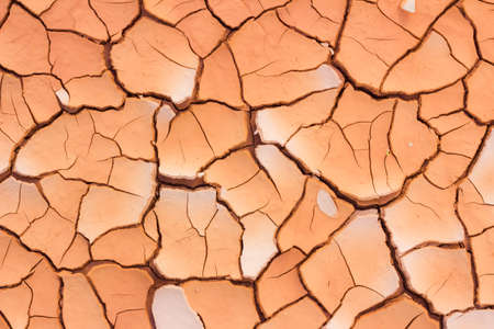 Cracked earth in dry land with beautiful texture.の写真素材