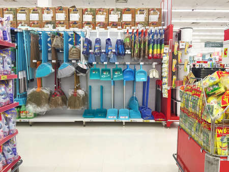 CHIANG RAI, THAILAND - OCTOBER 18 : cleaning zone in  BigC supermarket interior view on October 18, 2016 in Chiang rai, Thailand. BigC is a very big supermarket chain in Thailand.のeditorial素材