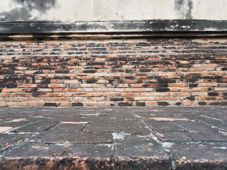 texture brick room perspective outdoor, used for backgroundの写真素材