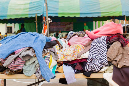 CHIANG RAI, THAILAND - FEBRUARY 19 : cloth shop outdoor at a market on February 19, 2016 in Chiang rai, Thailand.のeditorial素材