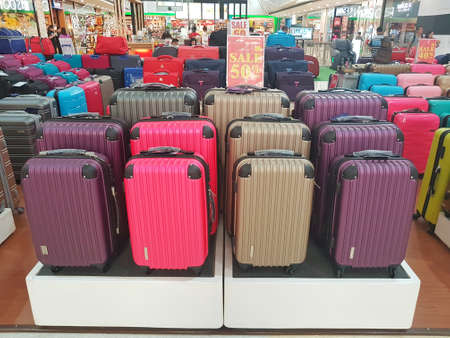 CHIANG RAI, THAILAND - MARCH 1 : Department store interior view with suitcase zone at Central Plaza department store on March 1, 2017 in Chiang rai, Thailandのeditorial素材