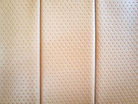 Brown antique Leather Texture background departed in three partsの写真素材