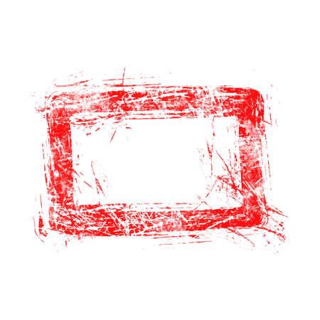 Blank red rectangular grunge rubber stamp.のイラスト素材