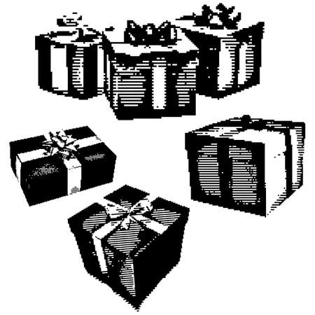 Gift box with ribbon icon.のイラスト素材