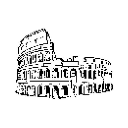 Colosseum in Rome Italy icon.のイラスト素材