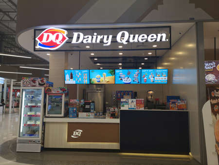 CHIANG RAI, THAILAND - MARCH 7, 2019 :  Department store interior view with Dairy Queen shop at...