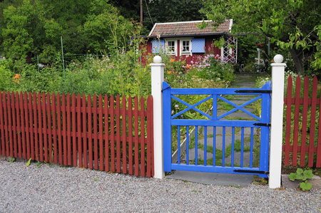 Idyllic Swedish summer houseのeditorial素材