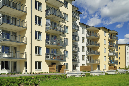 Modern apartment buildingsの写真素材