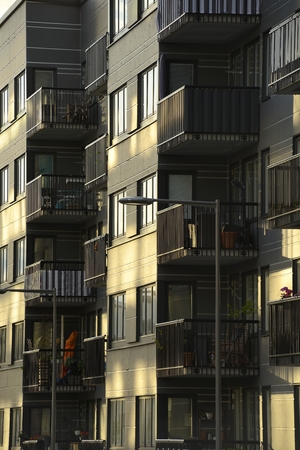 Closeup modern apartment buildingのeditorial素材