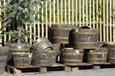 New large and small cedar planters for the garden