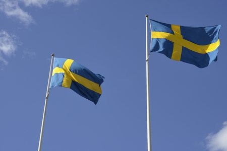Swedish National flagの写真素材