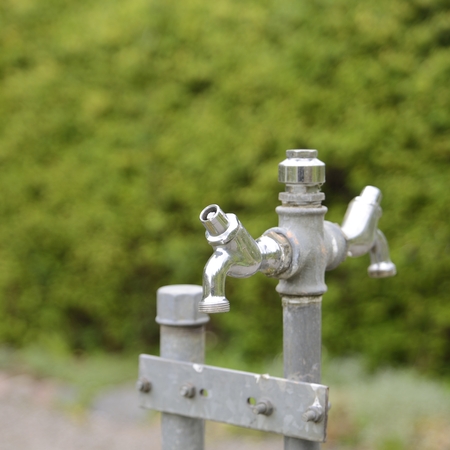Water tap on parkの写真素材