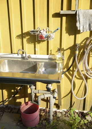 Outdoor wash placeの写真素材