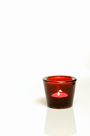Candle holder isolated on whiteの写真素材