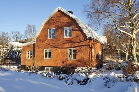 Swedish village housesの写真素材