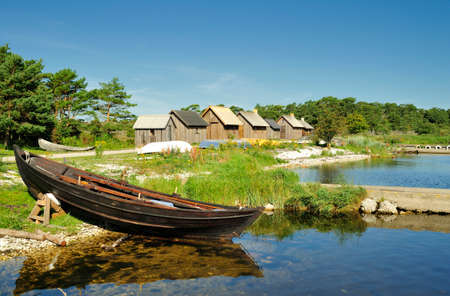 Old fishing village in the Baltic sea, Gotland - Swedenの写真素材