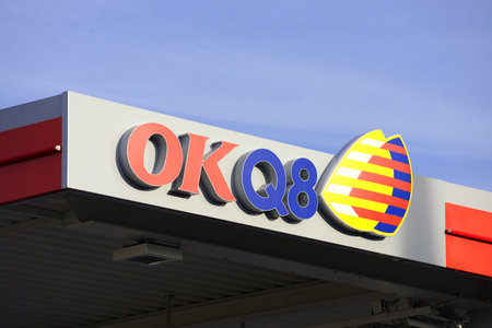 Stockholm, Sweden - October 9th, 2022: OKQ8 gas stationのeditorial素材