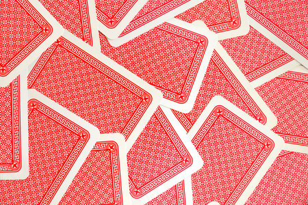 Backside of a large group of playing cards for backgroundの写真素材