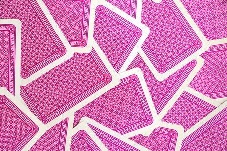 Backside of a large group of playing cards for backgroundの写真素材