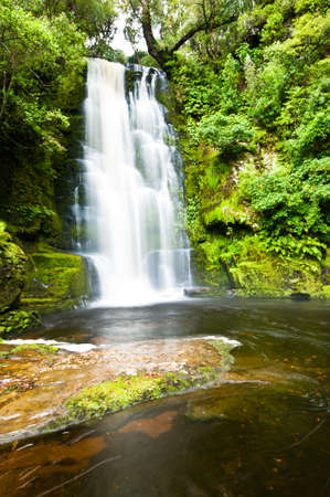 McLean Falls in the Catlins of South New Zealandの写真素材