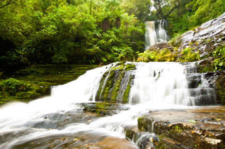 McLean Falls in the Catlins of South New Zealandの写真素材