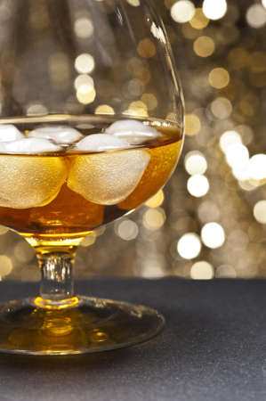 Whisky on the Rocks in front of beautiful background