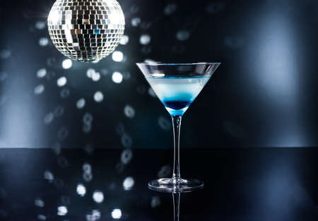 Cocktails on the disco dance floorの写真素材