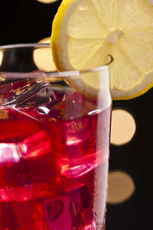 Red Campari  cocktail in Disco settingの写真素材