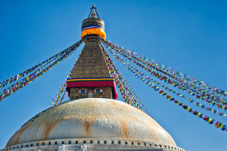 Boudhanath Stupa in the Kathmandu valley, Nepal の写真素材
