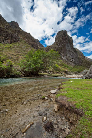 Santa Cruz Trek, Cordillera Blanca, Peru South Americaの写真素材