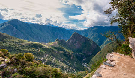 Machu Picchu beautiful panorama overview の写真素材