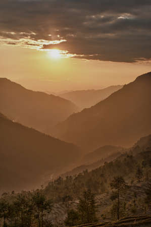 View from kalinchok Photeng towards the Kathmandu valley, Nepal