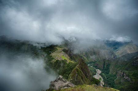 Machu Picchu an over view above the lost cityの写真素材