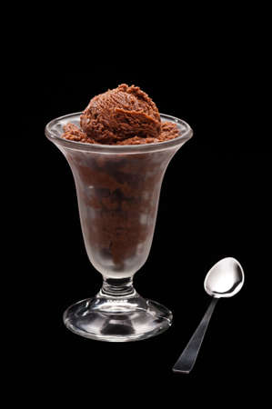 Ice Cream cup isolated over color backgroundの写真素材