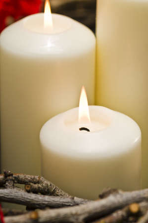 White candlesの写真素材