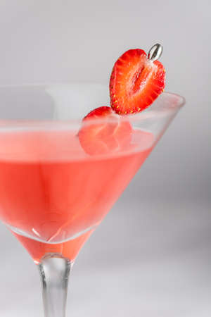 Strawberry Chamomile Maritini mocktail  a refreshing summer drinkの写真素材